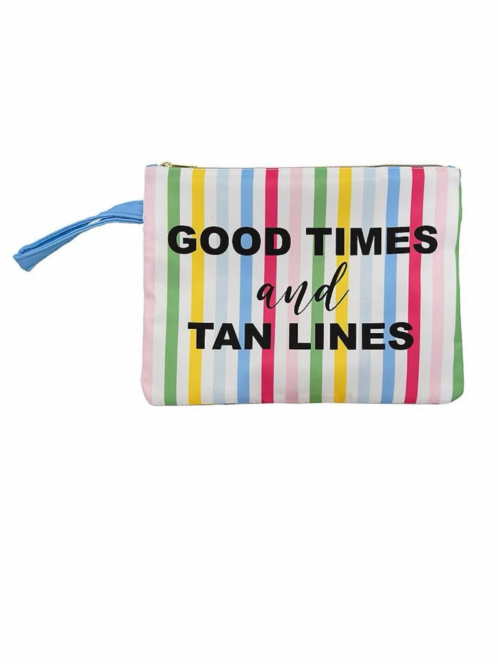 Good Times and Tan Lines Multicolor Striped Wet Dry Bag / Pouch
